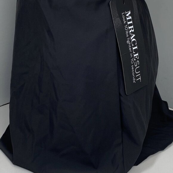 NEW MIRACLESUIT Women’s High-Waist Skirted Bikini Bottom Black Size 18 - Picture 7 of 8